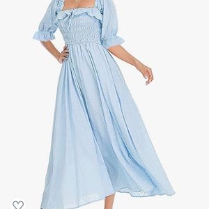 NWT Light Blue Cottagecore Midi/Maxi Dress
